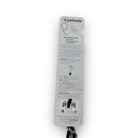 Petmate Comfort Chain Training Collar 2.5mm x 20"/50cm Black New Size Medium - Picture 4 of 4